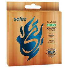 Encordoamento Para Violão Aço .012 Solez SLATB12 Bronze
