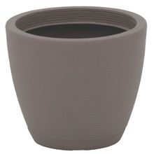 Vaso com Prato Tramontina Asteca 24 cm em Polietileno Concreto Tramontina
