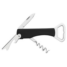 Abridor Saca Rolhas Canivete Tramontina Harmoniza Inox Corpo ABS Preto Tramontina