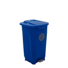 Lixeira Tramontina T-Force Coleta Seletiva Papel Azul 50L Tramontina