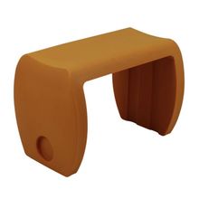 Banco Apoio Tramontina Vira Polietileno Amarelo Tucano Porta Copos Tramontina