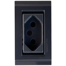 Conjunto Móvel 1 Tomada 2P+T 10A Tramontina Liz Grafite Tramontina