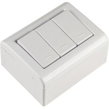 Caixa Sobrepor 3 Interruptores Simples 10A 250V Tramontina LizFlex Branca Tramontina