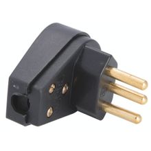 Plugue Angular 2P+T 10A 250V Tramontina Preto Tramontina