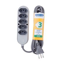 Extensão Múltipla 5 Tomadas 2P+T 10A 250V Tramontina 3 m Tramontina