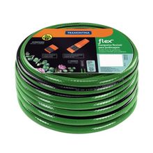 Mangueira Flex Jardim Tramontina Verde Faixa Preta PVC 4 Camadas 15m Engate Rosqueado Esguicho Tramontina