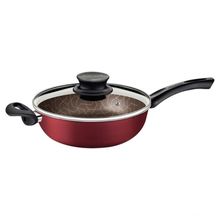 Fritadeira Tramontina Paris Antiaderente Starflon Max Vermelho Tampa Vidro 26cm 3,6L Tramontina