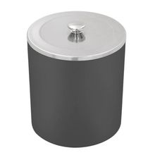 Lixeira Tramontina Útil Tampa Aço Inox Polido Corpo Preto 5L Tramontina