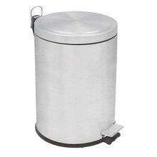 Lixeira Inox Pedal Tramontina Brasil Plus Acabamento Scotch Brite Balde Interno Removível 12L Tramontina