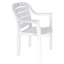 Cadeira Tramontina Miami Branco Braços Encosto Horizontal Tramontina