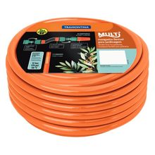 "Mangueira Multi 1/2"" Tramontina Laranja PVC 3 Camadas 25m Engates Rápidos Esguicho Tramontina"