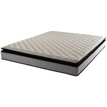 Colchão de Casal Hellen Titanium com Espuma D28 e Pillow Top 24x138x188cm - Cinza/Preto