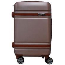 Mala de Viagem Média Yins Brasil YS21068RO-M com Rodas Giro 360° em ABS - Rosê