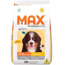 Ração para Cães Filhote Max Raças Médias e Grandes Carne e Arroz - 20Kg