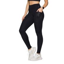 Legging Selene Com Recorte Cirre e Bolso Feminina
