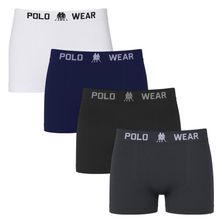 Kit 4 Cuecas Boxer Polo Wear Basic Infantil