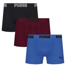 Kit 3 Cuecas Puma Boxer Sem Custura Masculina
