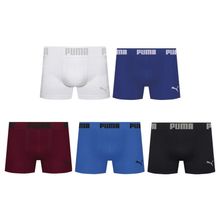 Kit 5 Cuecas Puma Boxer Sem Custura Masculina