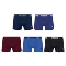 Kit 5 Cuecas Puma Boxer Sem Custura Masculina
