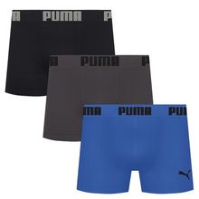 Kit 3 Cuecas Puma Boxer Sem Custura Masculina
