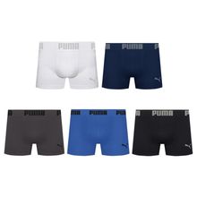 Kit 5 Cuecas Puma Boxer Sem Custura Masculina