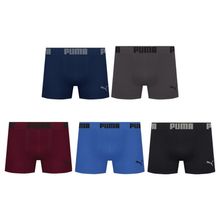 Kit 5 Cuecas Puma Boxer Sem Custura Masculina