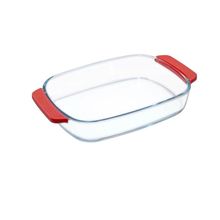 Bela travessa refrataria  2,7 Litros  pegadores de  silicone