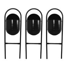 Kit 3 Lixeira Portugal FechadaChapa Parque Calçada Rua 115cm