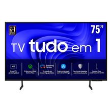 Smart TV 75” Samsung 75DU7700 LED, Processador Crystal 4K, Gaming Hub, AI Energy Mode, Alexa built-in, Wi-Fi, Bluetooth, USB e HDMI
