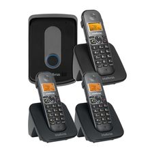 Kit Interfone Porteiro Residencial Intelbras Sem Fio TIS 5010 03 Ramais Internos