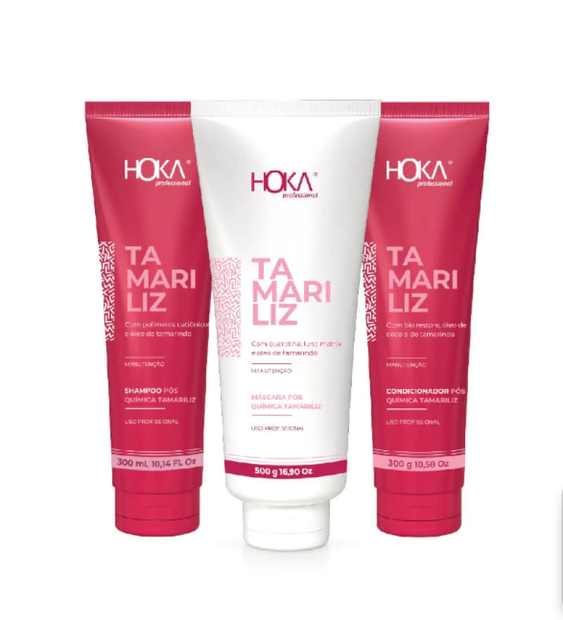 KIT TAMARILIZ RESTAURAÇÃO FORTALECIMENTO CAPILAR PÓS QUÍMICA HOKA