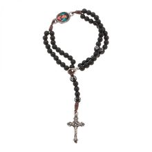 Terço de Pulso Beato Carlo Acutis Preto