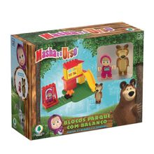 Masha e o Urso Blocos de Montar no Parque com Balanco