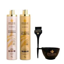 Kit Escova Progressiva Sem formol Perfect Plastia DYUSAR 1L + BRINDE