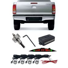 Sensor Cromado Parachoque de Metal Toyota Hilux 1992/2015
