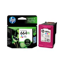 Cartucho Original 664 XL Colorido Para Hp 2136 2676 3776 5076 5276 - F6V30AB