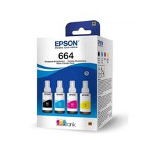 Kit 4 Refil De Tinta Original 664 Para Epson L355 365 375 395 555