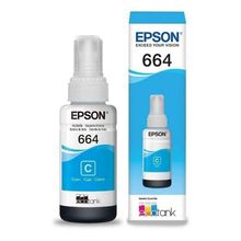 Refil De Tinta Original 664 Ciano (Azul) 70 ML Para Epson L110 200 210 220 355 365 375 380 395 455 555 565 575
