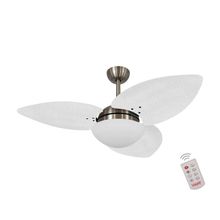 Ventilador De Teto Bronze 3 Pás Palmae Branco 220V