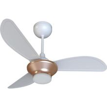 Ventilador De Teto Ventisol Mistral 3 Pás revestido na cor Branco/bronze Bivolt.