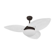 Ventilador De Teto Marrom Texturizado 3 Pás Branco 220v
