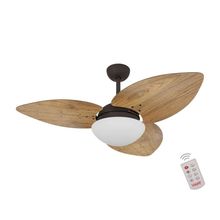 Ventilador De Teto Marrom 3 Pás Rádica Freijó 220V
