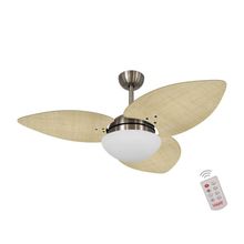 Ventilador De Teto Bronze 3 Pás Palmae  220V