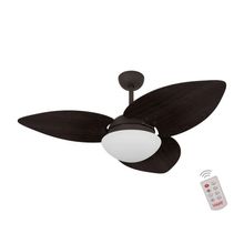 Ventilador De Teto Marrom 3 Pás Tabaco 220V C/ Controle