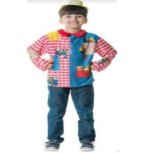 Camisa Xadrex Festa Junina Infantil Manga Longa C/ Chapéu Vermelho
