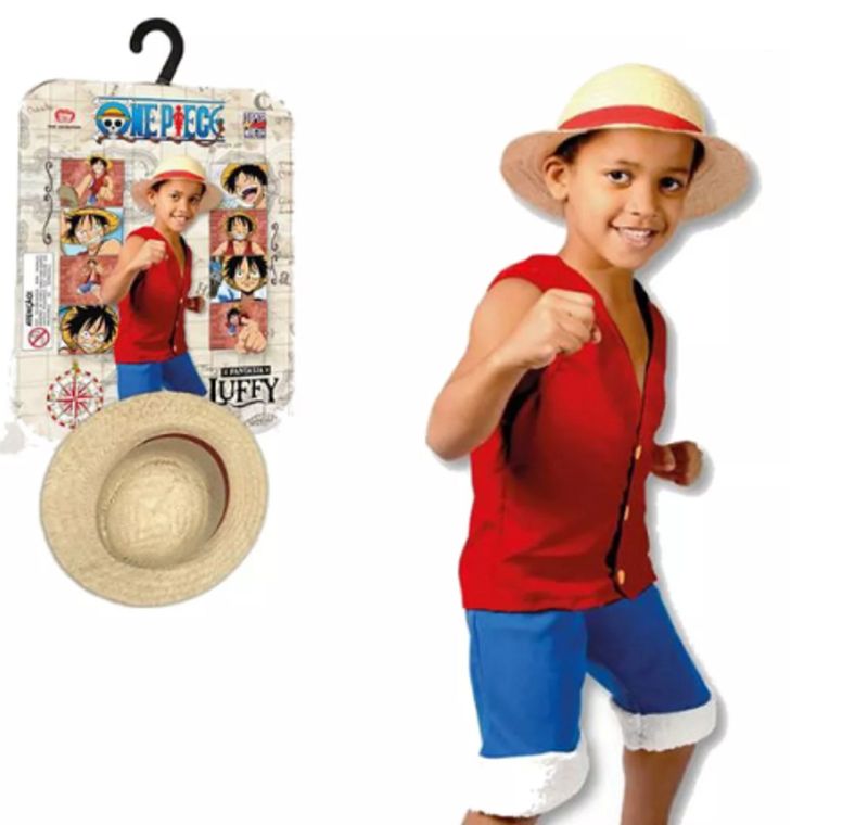 Fantasia Luffy One Piece Infantil Original + Chapéu - Shop Coopera