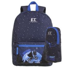 Mochila Escolar The Extra-Terrestrial E.T + Estojo C/ Elástico Dermiwil