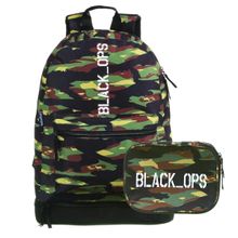 Mochila Gamer Black Ops + Estojo Oficial Dermiwil