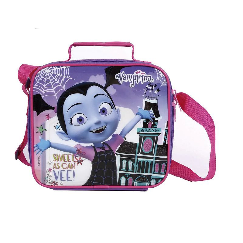 Mochila Vampirina Disney Grande Oficial Lancheira Estojo