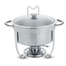 Rechaud Banho-Maria Tramontina Inox com Tampa de Vidro - 7L